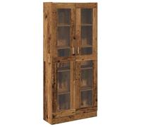 Buffet haut vieux bois 82,5x30,5x185 cm bois d ingénierie