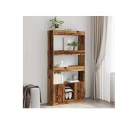 Buffet haut vieux bois 92x33x180 cm bois d ingénierie