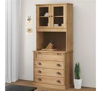 Buffet haut VIGO 80x40x176 cm bois massif de pin Bois G