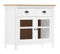 vidaXL Buffet Hill Blanc 90x40x80 cm Bois de pin solide 288942