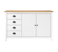 Buffet Hill Blanc Bois de pin solide - vidaXL - marron miel - avec 2 portes - 130 x 40 x 80 cm 808mdk58u