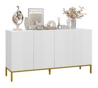 Buffet design contemporain graphique 4 portes 2 étagères