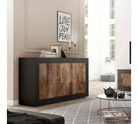 Buffet industriel 3 portes en bois 160cm Modis NP Basic