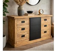 Buffet industriel moderne à porte coulissante 160 cm CEYLAN