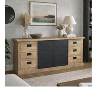 Buffet industriel moderne à portes coulissantes 200 cm CEYLAN