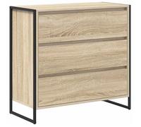Buffet industriel moderne - vidaXL - Sonoma - Bois d'ingénierie - 79x36x75,5 cm - Avec tiroir - Assemblage requis