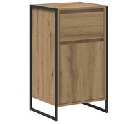 Buffet industriel - vidaXL - Chêne Artisan - Bois d'ingénierie - 43x36x75,5 cm - Avec tiroir - Avec porte