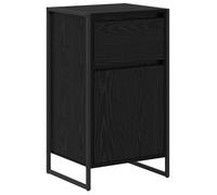 Buffet industriel - vidaXL - Chêne Noir - 81x36x150.5 cm - Bois d'ingénierie - Étagères ajustables - Tiroir - Porte