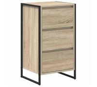 vidaXL Buffet Sonoma – Bois d'ingénierie, avec tiroir, pieds en acier, 42 x 36 x 75,5 cm