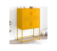 vidaXL Buffet jaune moutarde 68,5x38,5x107 cm acier, armoire, armoire latérale, armoire de rangement, armoire, placard, 846485 Jaune G