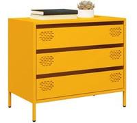 vidaXL Buffet jaune moutarde 68x39x58,5 cm acier laminé à froid 851295