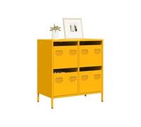vidaXL Buffet jaune moutarde 68x39x73,5 cm acier laminé à froid, meuble de rangement, meuble de rangement de cuisine, meuble 851259 Jaune G