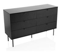 Buffet KARBY S 120x40x75 cm 6 tiroirs noir hjh LIVING Noir G