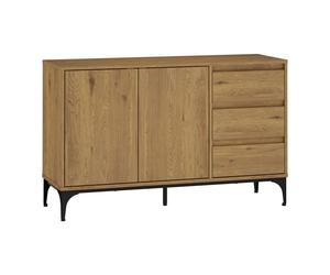 Buffet Kistiandi 77 x 120 x 40 cm effet chêne foncé