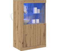 Buffet LED Chêne artisanal 60,5 x 37 x 100 cm Bois d'ingénierie
