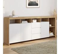 Buffet MALO 180 cm bois/blanc