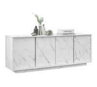 Buffet Marbre Style chic 4 portes MARMO L 180 P 43 H 70 cm Blanc Blanc