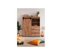 Buffet Marrakesch 53A - AUCUNE - Chêne 120 x 140 x 40 cm - 1 porte coulissante 3 tiroirs Brun