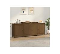 821495 vidaXL Buffet Marron miel 164x37x68 cm Bois massif de pin