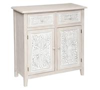 Buffet meuble de rangement 2 portes et 2 tiroirs - Longueur 80 x Profondeur 34 x Hauteur 85 cm