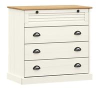 Buffet-Meuble de rangement-Commode VIGO blanc 80x40x76cm - Bois massif de pin NEUF - BM 1822790