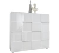 Vente-unique Buffet haut Calisto 2 portes Blanc laqué