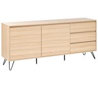 Buffet Minimaliste à 2 Portes et 3 Tiroirs de Rangement Panneau de Particules Ma