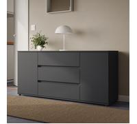 Buffet Moderne 150x40x70 cm - Meuble de Rangement avec 3 Tiroirs 2 Portes - Enfilade - Anthracite