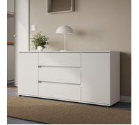 Buffet Moderne 150x40x70 cm - Meuble de Rangement avec 3 Tiroirs 2 Portes - Enfilade pour Salon, Salle à Manger ou Entrée - Blanc