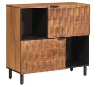 vidaXL Buffet Uni en bois de manguier massif, finition Acacia brun, 80x33,5x75 cm