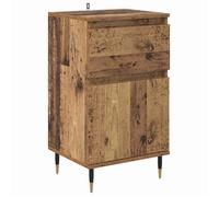 Buffet moderne en bois d'ingénierie - vidaXL - 40x35x70 cm - Bois ancien - Pieds en fer - Tiroirs spacieux