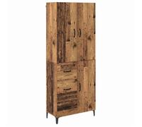 Buffet moderne en bois d'ingénierie - vidaXL - 69,5x34x180 cm - Bois Vieilli - Grand espace de rangement - Avec tiroir