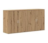 Buffet moderne en bois d'ingénierie - vidaXL - 79x38x80 cm - Chêne artisanal - 4 portes à charnières - Durable
