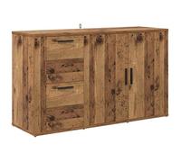 Buffet moderne en bois d'ingénierie - vidaXL - Bois ancien - 100x33x59 5 cm - 2 tiroirs - 2 portes à charnières