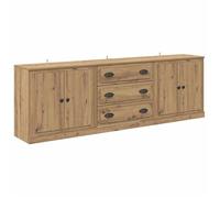 Buffet moderne en bois d'ingénierie - vidaXL - Bois Ancien - 210x35 5x67 5 cm - Avec tiroir - 4 portes