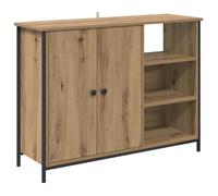 Buffet moderne en bois d'ingénierie - vidaXL - Chêne artisanal - 100x33x75 cm - 2 portes - Salle à manger - Cuisine
