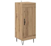 vidaXL Buffet Chêne Artisanal 34,5 x 34 x 90 cm, Buffet Moderne, Forme rectangulaire, Pieds en Fer Solides, Grand Rangement pour Salon, Solution de mobilier Sympa