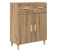 Buffet moderne en bois d'ingénierie - vidaXL - Chêne artisanal - 34x69,5x89 cm - Tiroir - 2 portes - Assemblage requis