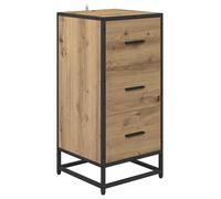 Buffet moderne en bois d'ingénierie - vidaXL - Chêne artisanal - 35,5x35x76 cm - Grand espace de rangement