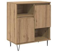 Buffet moderne en bois d'ingénierie - vidaXL - Chêne artisanal - 60x35x70 cm - Grand espace de rangement - 2 portes