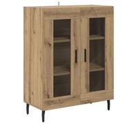 Buffet moderne en bois d'ingénierie - vidaXL - Chêne artisanal - 69 5x34x90 cm - 2 portes - Autoportant