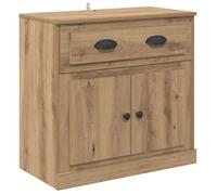 Buffet moderne en bois d'ingénierie - vidaXL - Chêne artisanal - 70x35,5x67,5 cm - Avec tiroir - 2 portes