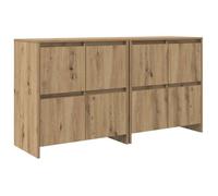 Buffet moderne en bois d'ingénierie - vidaXL - Chêne artisanal - 70x41x75 cm - 8 portes - Rangement spacieux