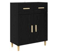 Buffet moderne en bois d'ingénierie - vidaXL - Chêne Noir - 34x69,5x89 cm - Tiroir intégré - 2 portes - Rangement salon