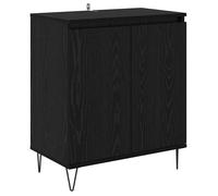 Buffet moderne en bois d'ingénierie - vidaXL - Chêne noir - 60x35x70 cm - 2 portes - Style minimaliste - Grand rangement