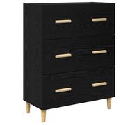 Buffet moderne en bois d'ingénierie - vidaXL - Chêne Noir - 69,5 x 34 x 90 cm - Rangement pratique - Design élégant