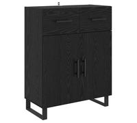 Buffet moderne en bois d'ingénierie - vidaXL - Chêne noir - 69 5x34x90 cm - Avec tiroir - 2 portes - Poids maximal 60 kg
