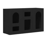vidaXL Buffet moderne en bois d'ingénierie avec étagère de stockage Noir 100x35x59 cm Rectangulaire