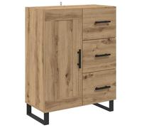 vidaXL Buffet Chêne Artisanal 69,5 x 34 x 90 cm – Moderne, tiroirs spacieux, porte à charnières