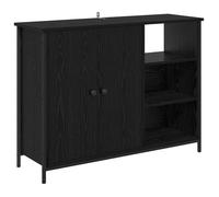 Buffet moderne en chêne noir - vidaXL - 100x33x75 cm - Bois d'ingénierie - 2 portes - Assemblage requis - Salle à manger